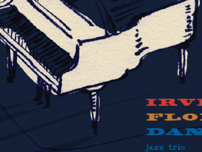 Piano Man illustration lau giraudo type