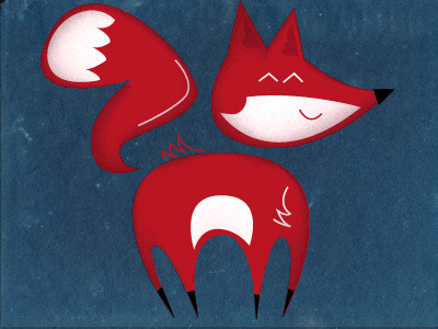 The quick red fox! illustration lau giraudo poster type