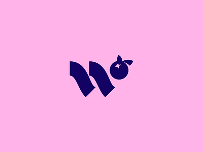 Wellderberry Mark branding letter logo mark monogram navy pastel w