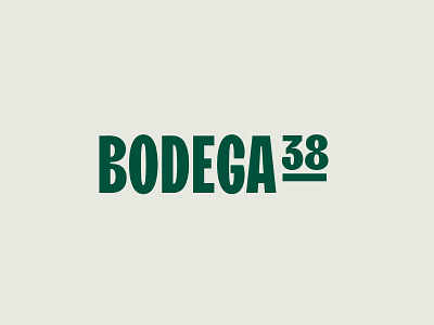 Bodega38 Wordmark bodega branding denver green local logo type