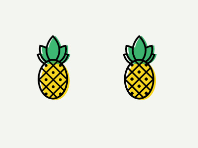 Pineapple icon linework offset pineapple