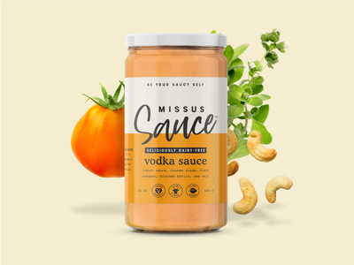 Vodka Sauce branding food jar packaging packaging design pasta plant based vegan vodka