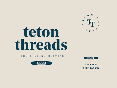 Teton Threads branding jackson logo navy thread weave weaving wyoming