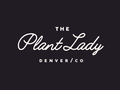 The Plant Lady black and white branding design logo