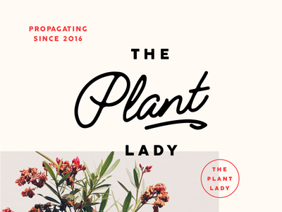 Plant Lady Secondary Lockup branding design logo