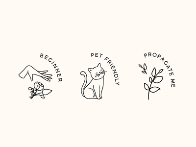The Plant Lady Icons branding icons illustration stamps