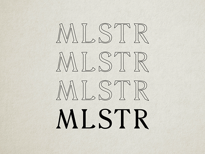 MLSTR (Mollsteroonie) Explorations acronym black and white branding serif texture