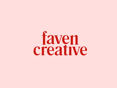 Faven Creative Identity brand identity branding feminie logo pink retro serif typography