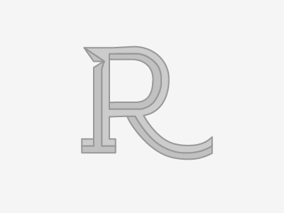 Beveled R bevel logotype r