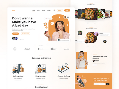 F&d - Food Delivery Landing Page