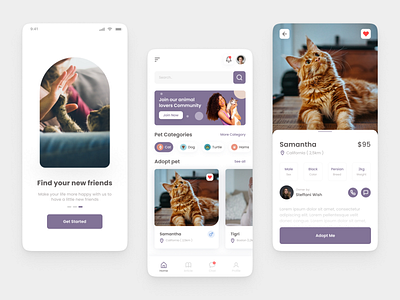 Pet Adoption App - Mobile UI