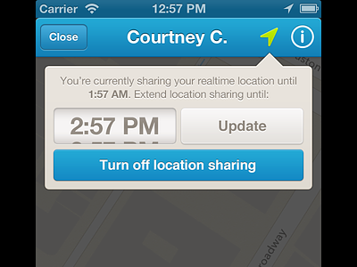 Location Sharing foursquare ios6