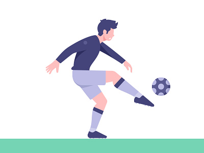 Kick the Ball ball character club football illustration kick soccer sport