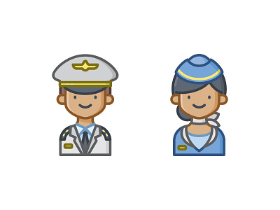 Flight Crew Icon airline airplane airport aviation crew flight flight attendant icon pilot stewardess