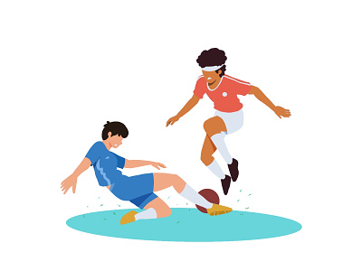 Sliding Tackle design football illustration procreate soccer sport team tournament uniform