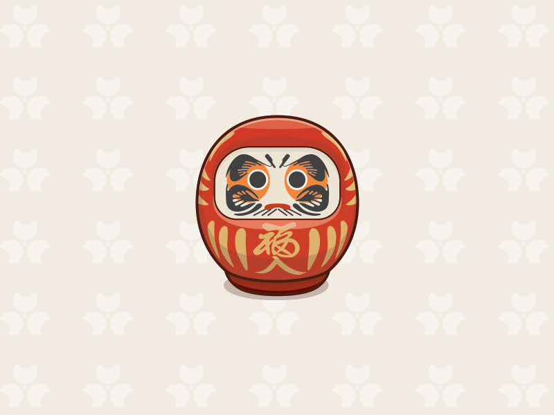 Daruma Rotating Vector Seamless Background Wallpaper-01 Stock Vector |  Adobe Stock