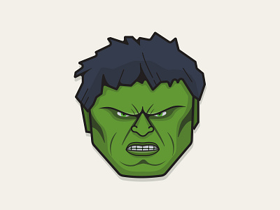 Hulk angry avatar character green hulk icon illustration smash