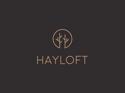 Hayloft brand brand design leather logo packaging pattern symbol tree