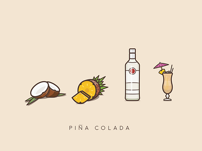 Piña colada cocktail