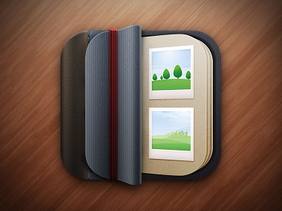 App album apple book fabric icon ios iphone light photo wood
