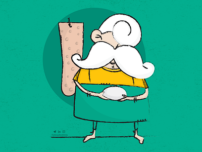Baker baker bread character dasign graphic design illustrating illustration man character vector