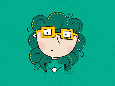 Curly girl character dasign curly girl girl graphic design illustrating illustration vector woman character