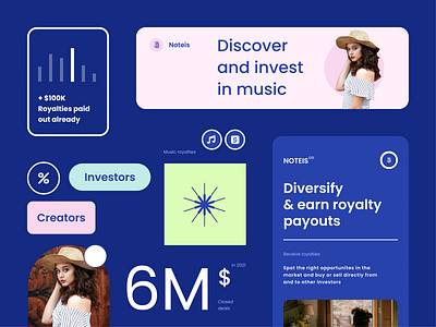 Royal Music Component For Website - Brand Identity