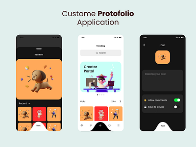 Portfolio Application IX UI Design Interface