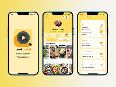 #DailyUI - App Icon, User Profile, Settings app design app icon app interface cooking dailyui figma mobile app product design settings ui ui ux design user experience user interface user profile ux