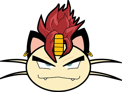 Android M dragon ball z illustration meowth pokemon