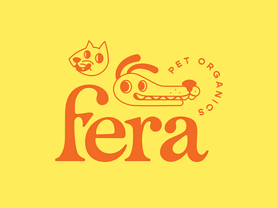 Fera animals brand mark branding cat concept dog folk folksy graveyard illustration kitty logo pet organics pets puppy rejected serif word mark