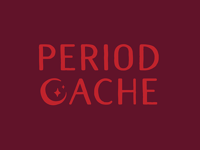 WIP Period Cache blood cache cycles design logo menstrual moon period women word mark