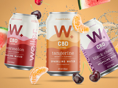 Weller bites black cherry cannabis cbd citrus packaging refreshing sparkling sparkling water tangerine watermelon weller
