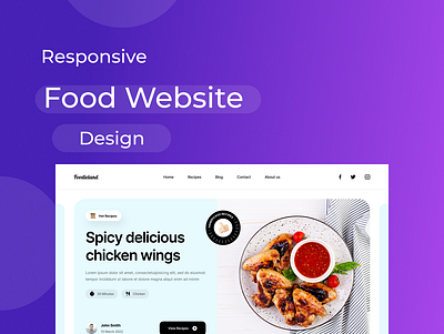 Food Website design web design