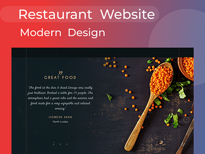 Restaurant website Design restaurant website web design website design