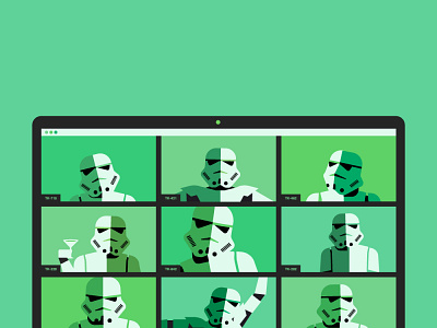 Stormtrooper Zoom Session maythe4thbewithyou minimal star wars stormtrooper vector