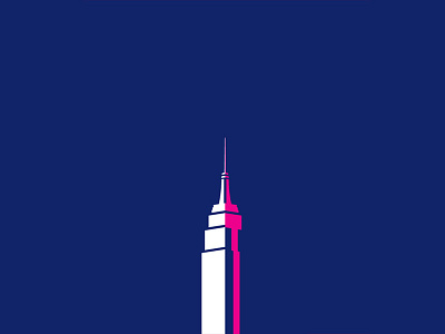Minimal Empire State Building illustration minimal new york vector