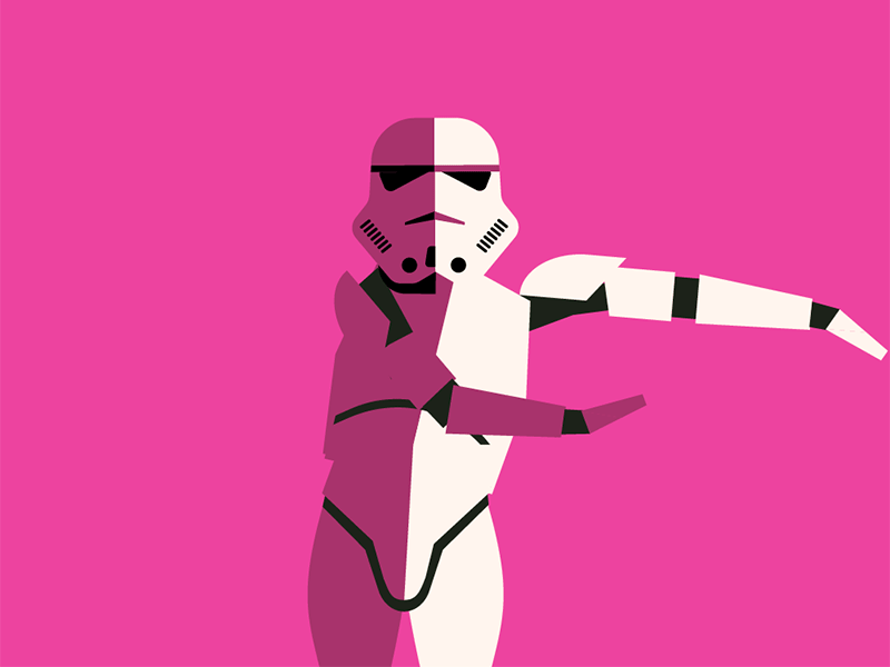 Stormtrooper Does The Floss dance illustration minimal star wars stormtrooper the floss