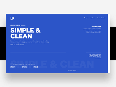 Simple and Clean design blue design ui ux web white
