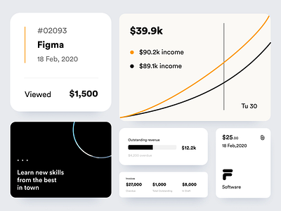 S1 Components black ui ux web white