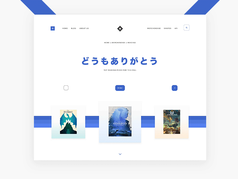 Color Transition - Arigatou animation blue books gif green slider ui ux yellow