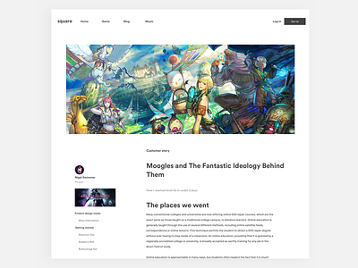 Blog Design Concept 2 black blog fantasy final ui ux web white