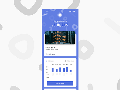 Conceptual Modular Dashboard bank blue cash dashboard mobile modular money ui ux white