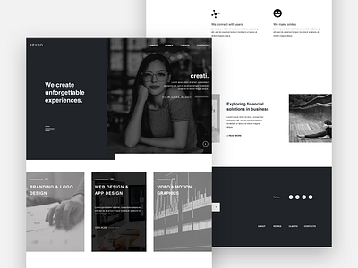 Web Agency Landing Page Concept agency dashboard ui ux web white