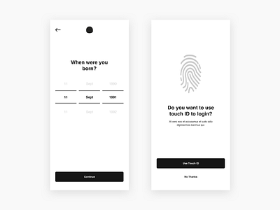 Confirmation Mobile UX fingerprint mobile ui ux white