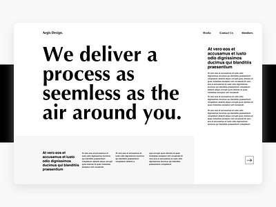 Aegis Web black design ui ux web white