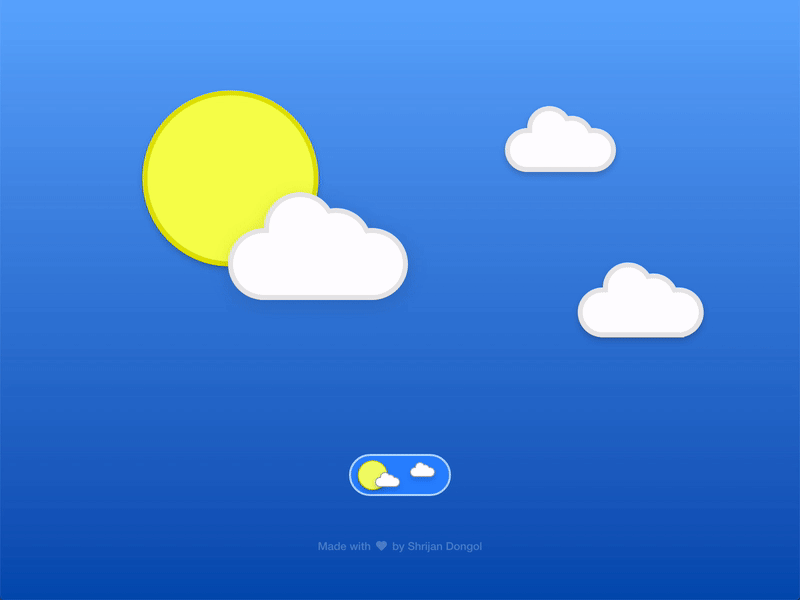 Night and day toggle animation illustration interaction interactive design ui uxui vector xd design