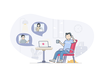 Virtual Meeting Illustration