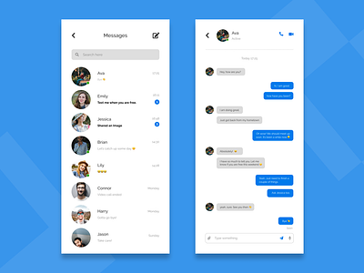 Direct Messaging app chat daily ui daily ui challenges design direct messaging direct messaging app dm figma ui