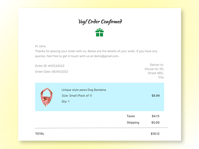 Email Receipt daily ui daily ui challenges design email receipt figma ui ui challenge day 017